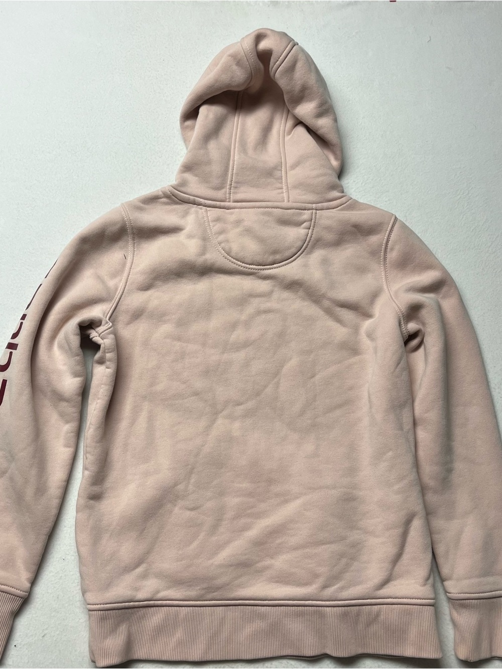 Carhartt Relaxed Fit Pullover Hoodie Youth S Beige Logo Hood Pockets - Picture 7 of 7